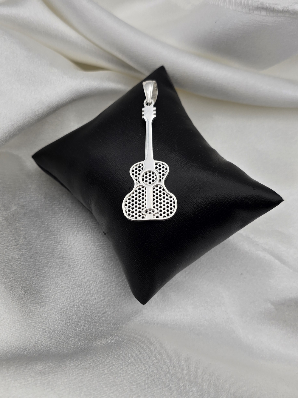 Sterling Silver 925 Southern Guitar Pendant